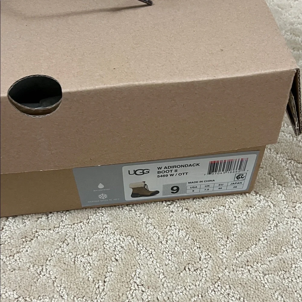 UGG Tan and Black Lace-Up Boots - Picture 7 of 7